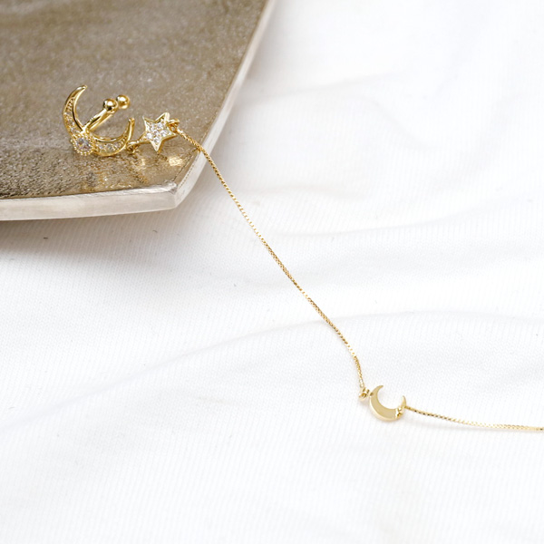 イヤリング スターイヤーカフ片耳用